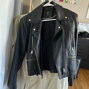 Zara trf leather jacket